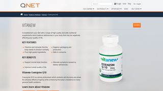 Health And Wellness Products | Vitanew | Coenzyme Q10 - QNet