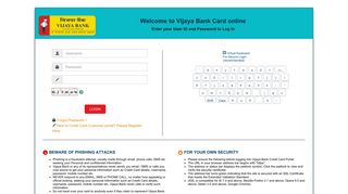 Welcome to Vijaya Bank Credit Cards