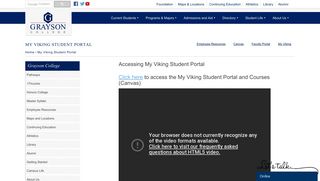 Accessing My Viking Student Portal - Grayson College