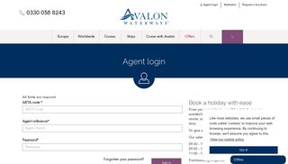 Agent login | Avalon Waterways