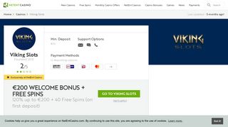 Viking Slots | Get 20 no deposit free spins for Starburst on sign up