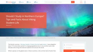 Should I Study in Northern Europe? Tips and Facts About Viking ...
