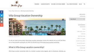 Villa Group Vacation Ownership - Villa Preferred Access