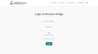 Login - Revision Village
