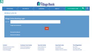 Mobile Log In - The Village Bank