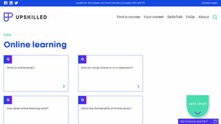 Online Learning FAQs - Upskilled.edu.au