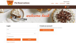 Account Login | Pie Reservations Village Inn