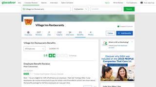 Village Inn Restaurants Employee Benefits and Perks | Glassdoor