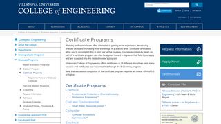 Certificate Programs | Villanova University