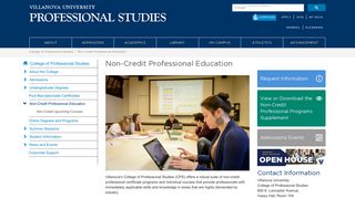 Non-Credit Professional Education | Villanova University