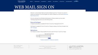 Web Mail Sign On | Villanova University
