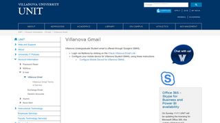 Villanova Gmail | Villanova University