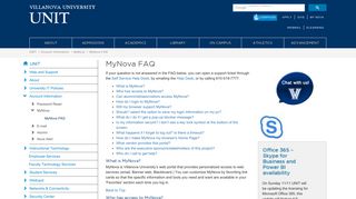 MyNova FAQ | Villanova University