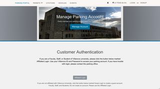 login - Villanova University - Parking Portal