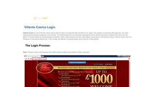 Villento Casino Login | casinologin