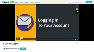 How to Login on Vimeo