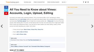 Vimeo Login: Vimeo PRO & Free Accounts Compared - Freemake