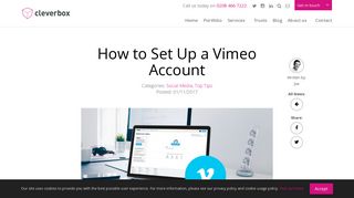 How to Set Up a Vimeo Account - Cleverbox