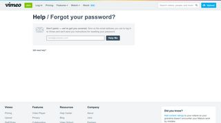 Forgot password? - Vimeo