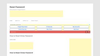 Reset Vimeo Password | How To Recover Vimeo Password