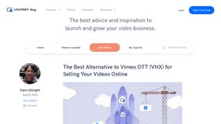 Best Vimeo OTT (VHX) Alternative for Selling Videos Online | Uscreen