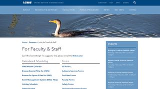 For Faculty & Staff | Virginia Institute of Marine Science