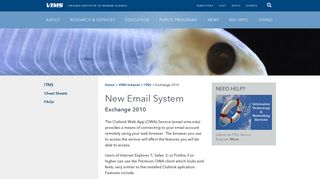 New Email System | Virginia Institute of Marine Science