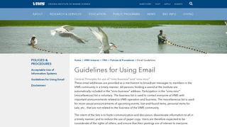 Guidelines for Using Email | Virginia Institute of Marine Science