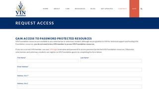 Request Access | VIN Foundation