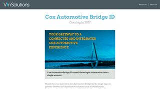 Cox Automotive Bridge iD - VinSolutions