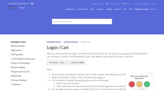 Design Supplied - Login-Cart - WineDirect Documentation