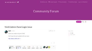 Vin65 Admin Panel Login Issue - WineDirect: Community Forum