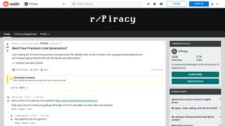 Best Free Premium Link Generators? : Piracy - Reddit