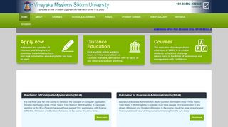 Vinayaka Missions Sikkim University | VMSU Sikkim