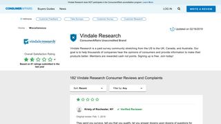 Top 179 Reviews and Complaints about Vindale Research