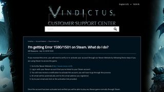 I'm getting Error 1580/1501 on Steam. What do I do? – Vindictus