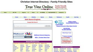 Christian Internet Directory - Family Friendly - True Vine Online
