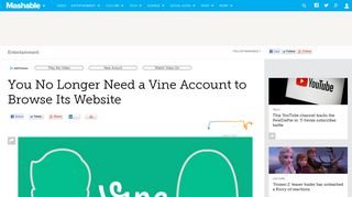 You No Longer Need a Vine Account to Browse Its Website - Mashable