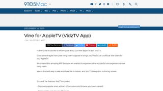 Vine for AppleTV (VidzTV App) - 9to5Mac