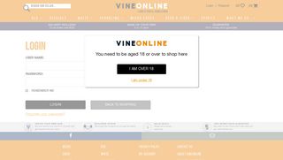 Login - Vineonline - Liquor Store NZ - Buy Alcohol Online | VineOnline