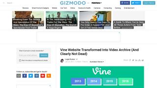 Vine Website Transformed Into Video Archive (And Clearly Not Dead ...