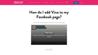 How do I add Vine to my Facebook page? — Decor Facebook App ...