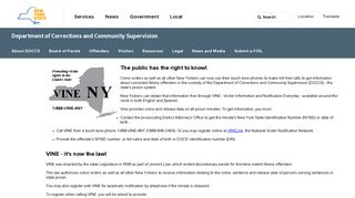 VINE - NYS Department of Corrections and Community Supervision