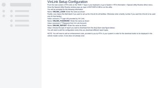 VinLink Setup Configuration - RTA Knowledge Base - Confluence
