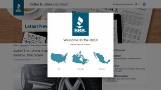 Avoid The Latest Scam With This BBB Tip: Vehicle Title Scam