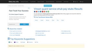 Vinson guard service ehub pay stubs Results For Websites Listing