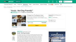 Avoid - Not Dog Friendly! - Review of Vintage Inns The Beachy Head ...