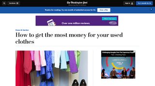 How to get the most money for your used clothes - The Washington Post