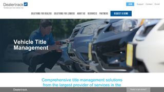 Dealertrack: Vehicle Title Management