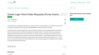 Owner Login Work Order Requests (Pump Overs) – vintrace help